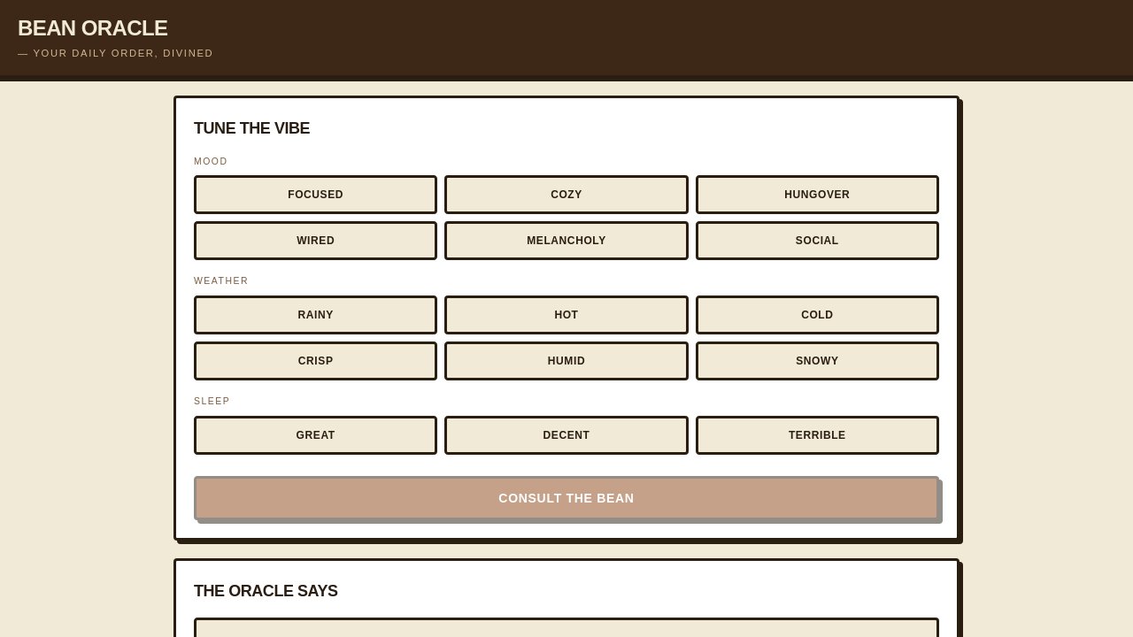 Cafe Order Decoder